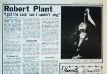 Роберт Плант: «Меня уволили, заявив, что я петь не умею!»