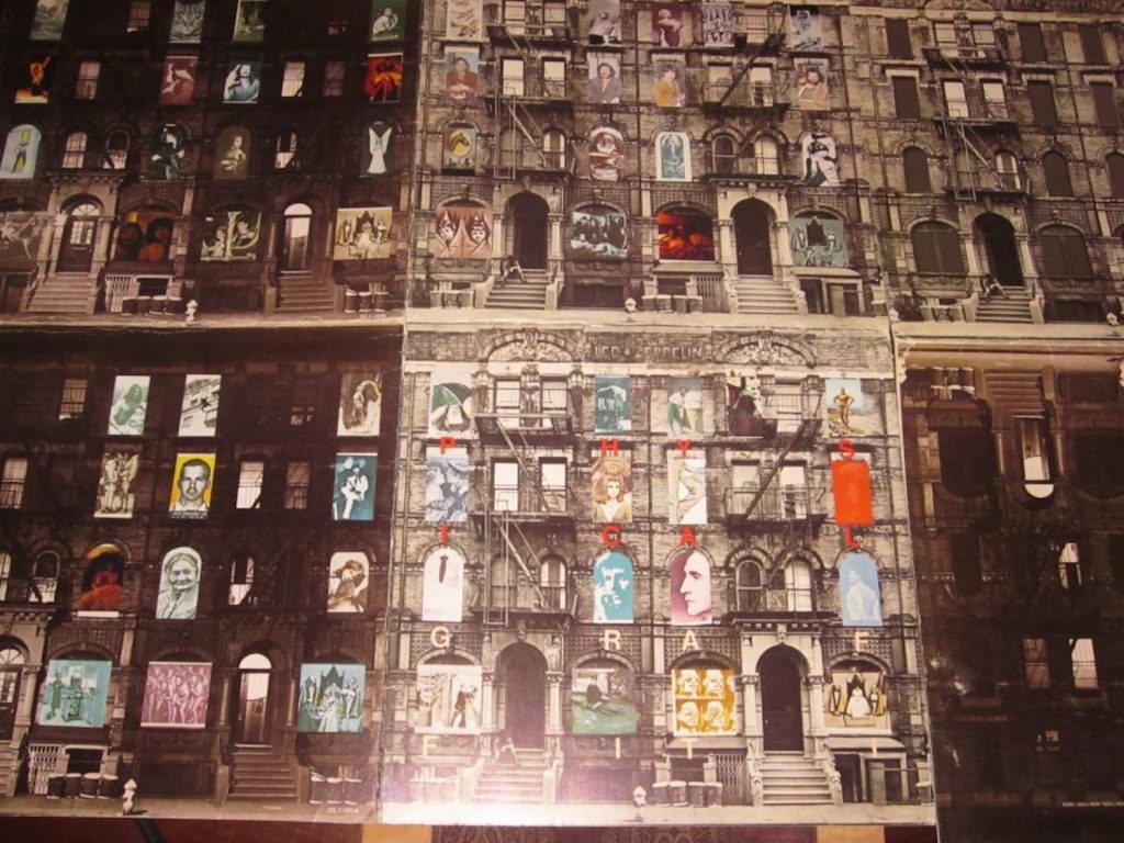 Оригинальная пробная обложка Дэйва Льюиса альбома "Physical Graffiti"