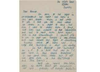 Письмо 1962 года, написанное Джимми Пейджем, продано на аукционе за $13,000